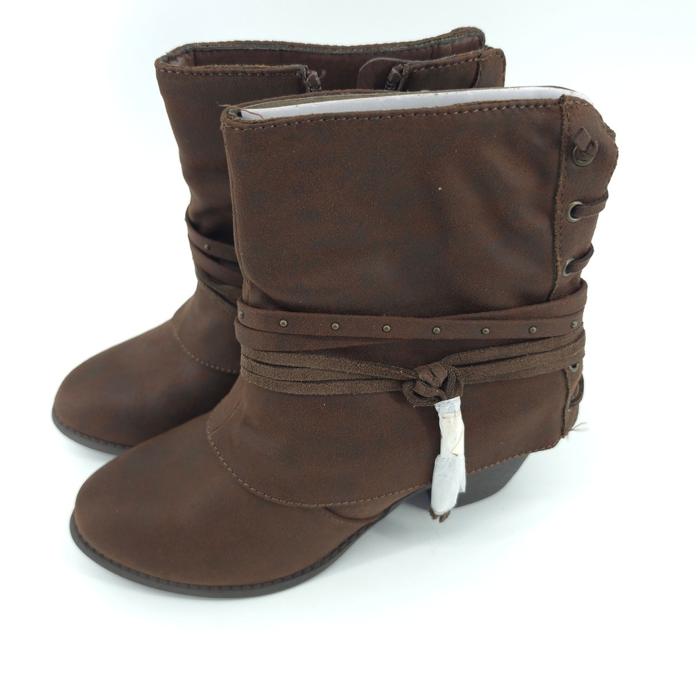 Jellypop Women Petra Boot Vegan Suede Dark Brown 6.5 M Ankle Bootie